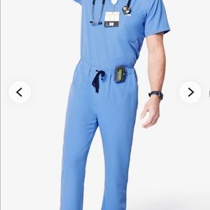 Men’s Blue Figs Pisco Basic Scrub Pants Size M